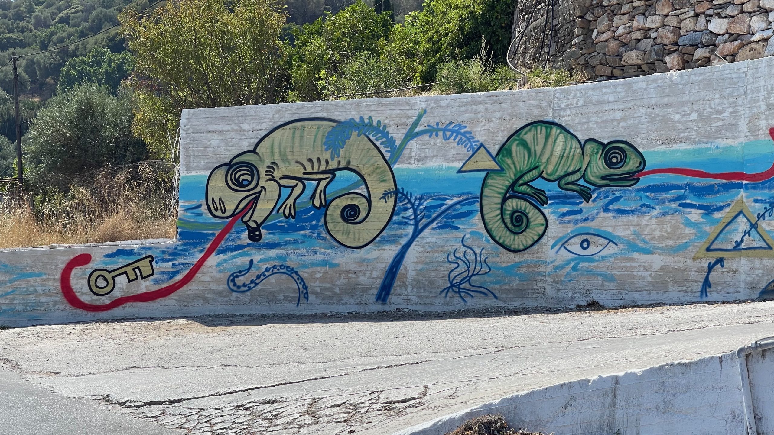 Niko Abramidis &NE mural Marathokampos